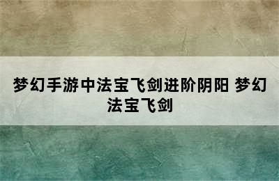 梦幻手游中法宝飞剑进阶阴阳 梦幻法宝飞剑